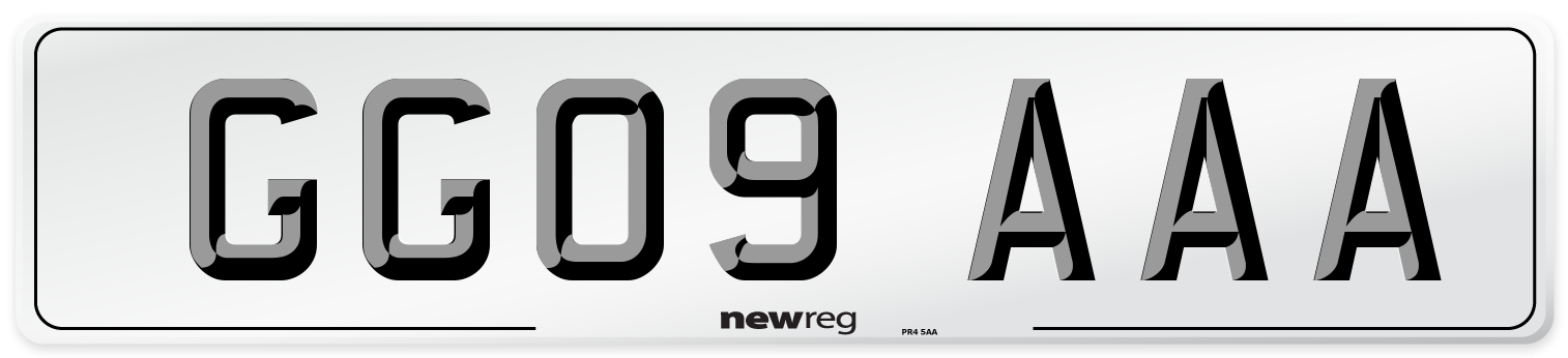GG09 AAA Number Plate from New Reg